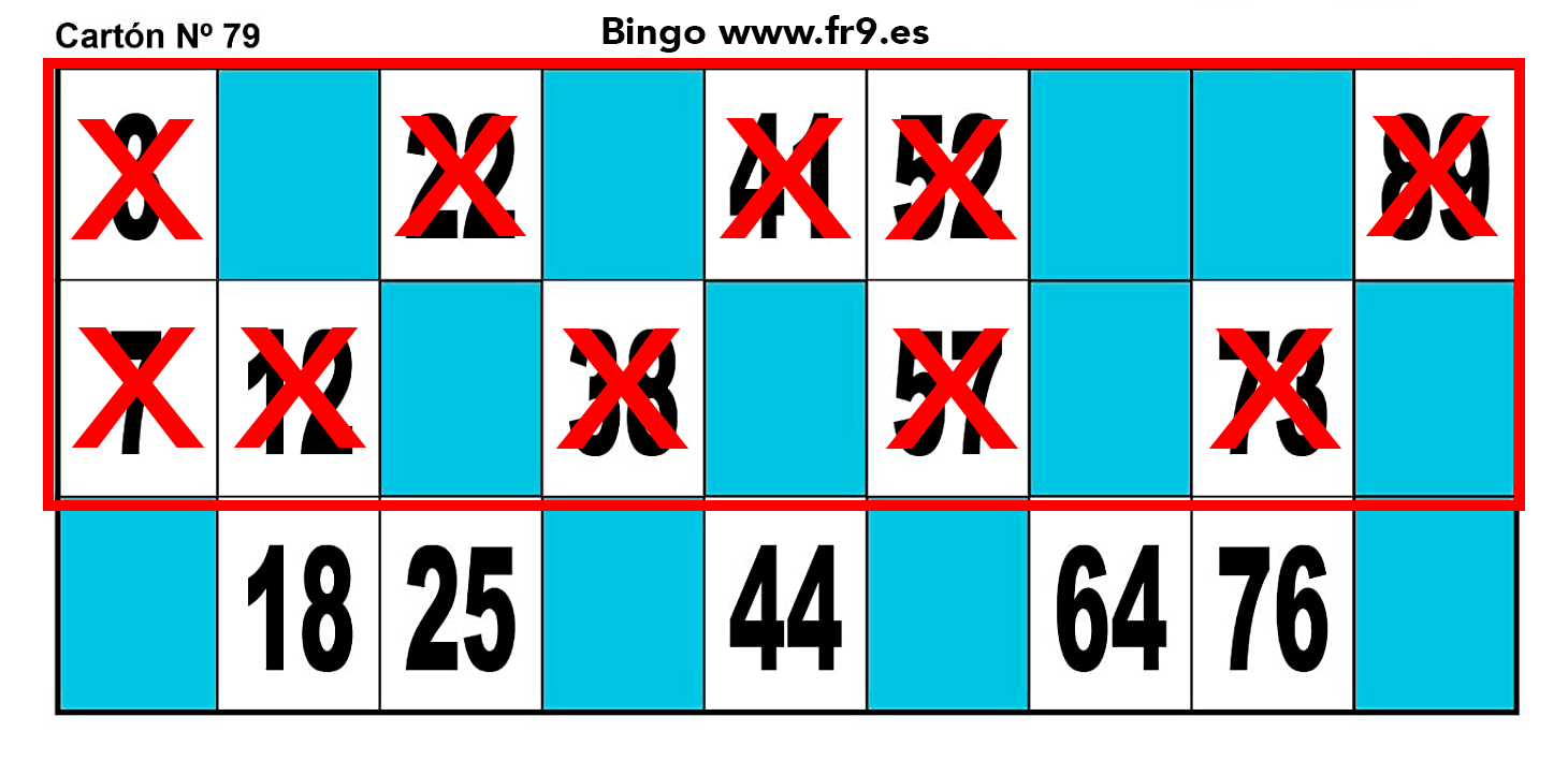 ¿Cuántas líneas se cantan en un bingo